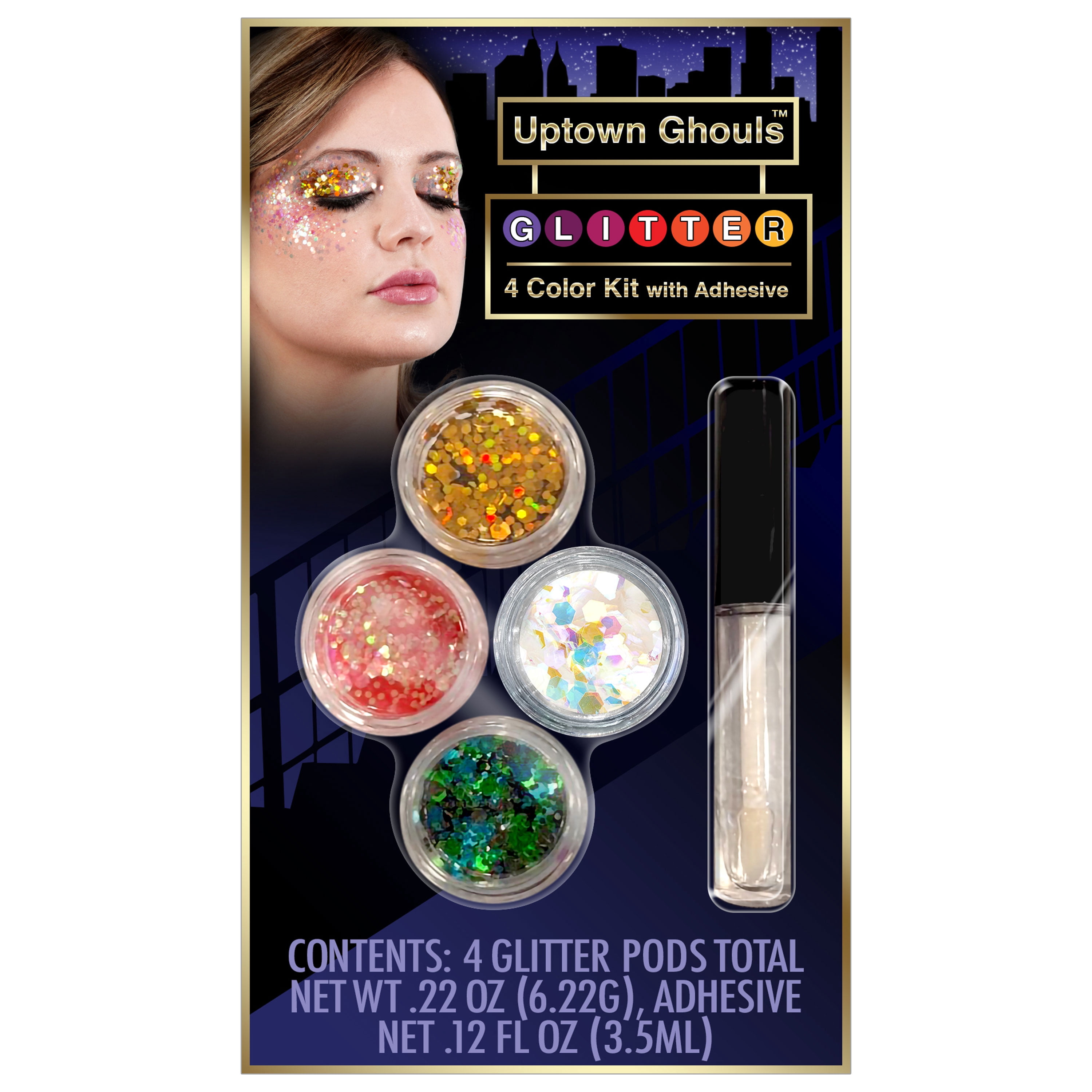 Cinema Secrets Uptown Ghouls 4 Color Glitter Kit with Adhesive for Halloween