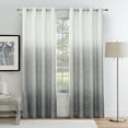 thumbnail image 1 of Uptown Home Modern Gray Ombre Grommet Blackout Curtain Sets, 50" x 84" (2 Panels), 1 of 6