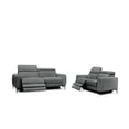 thumbnail image 1 of Uptown Modern Lennox Double Powered Love Seat, Dark Grey, 1 of 8