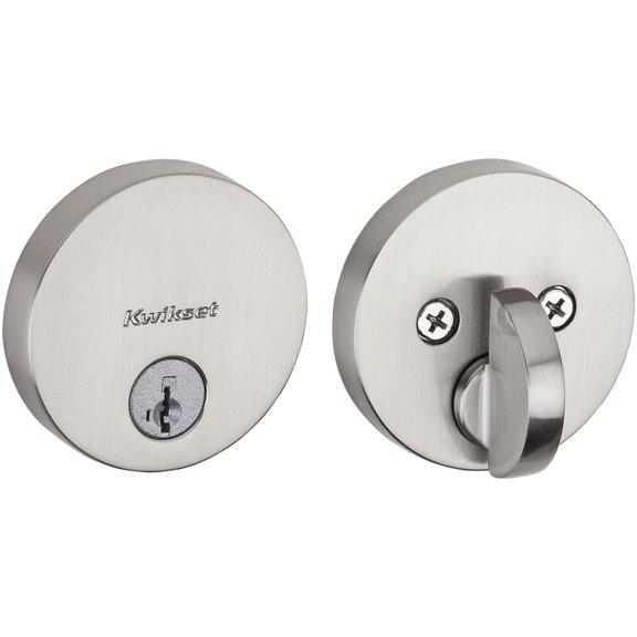 Uptown Single Cylinder Round Deadbolt - 258 Series with Smartkey - Boxpack
