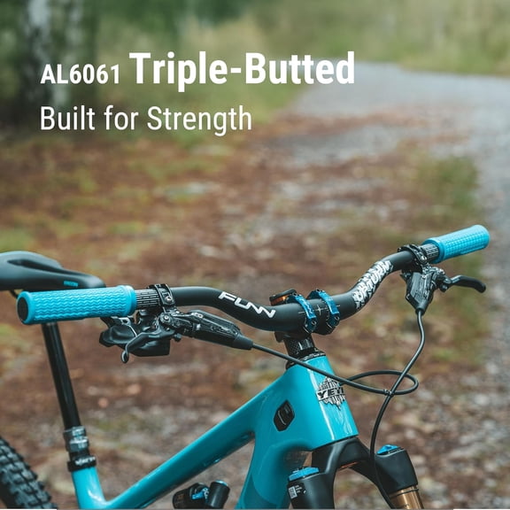 Upturn High-Rise Mountain Bike Handlebar with Bar Clamp 31.8mm and Width 785mm,  and Lightweight Alloy Riser Handlebar for MTB and BMX Bike, Rise 55mm MTB Handlebar (Green)