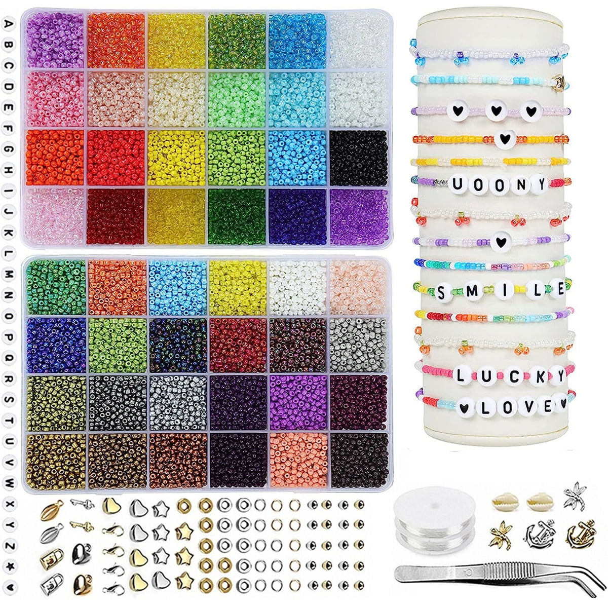 Uptyia Clay Beads Bracelet Making Kit Girls' Jewelry Craft Set for