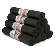 Upward Fit Elevate Yoga Mats, 10 Pack, 72 Long x 24 Wide, 4.5 mm Thick, Non-Slip and Easy to Clean Gym Mats for Schools and Studios, Black