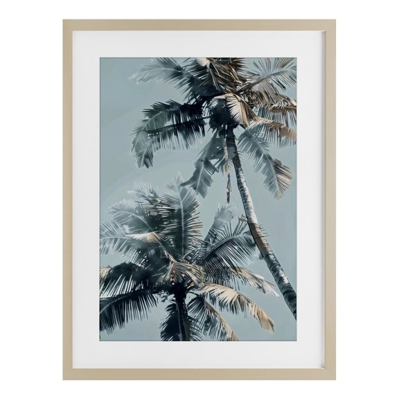 Stupell Industries Upward Palms Perspective Birch Framed Print Under Glass, design by LSR Design Studio, 20 x 14