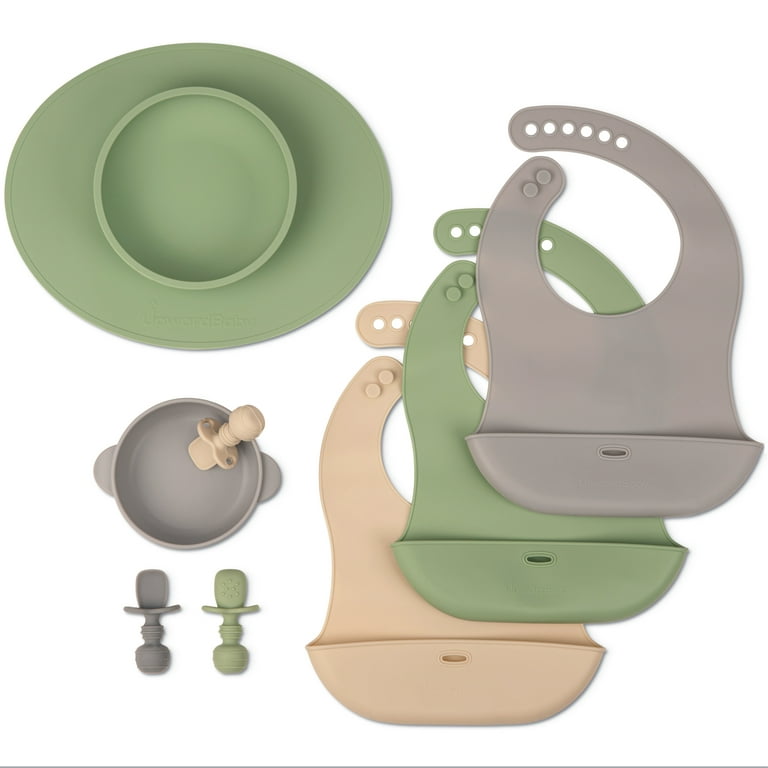 UpwardBaby Led Weaning Supplies - Suction Plates for Baby - Spoons