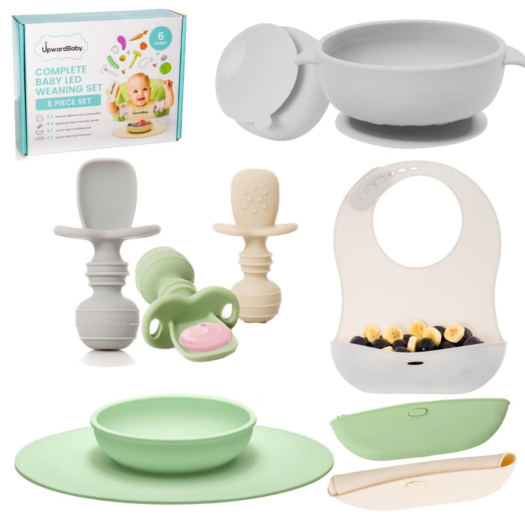 UpwardBaby Led Weaning Supplies Suction Bowls & Plates for Baby