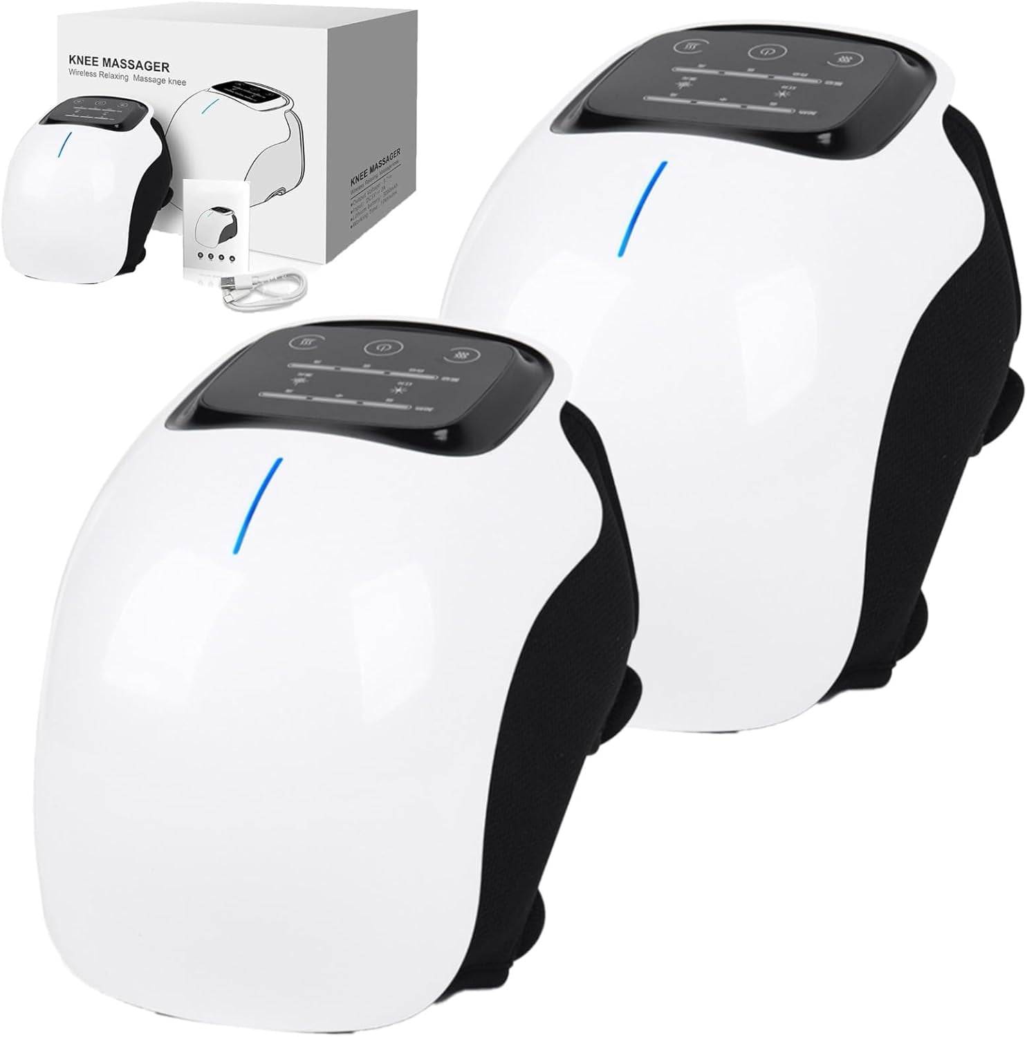 Upyogaa Knee Massager, 3-in-1 Knee Massager, Deep Heating, Light and Vibration Massage, Knees Massagers with Heat and Red Light, Relax Your Knees