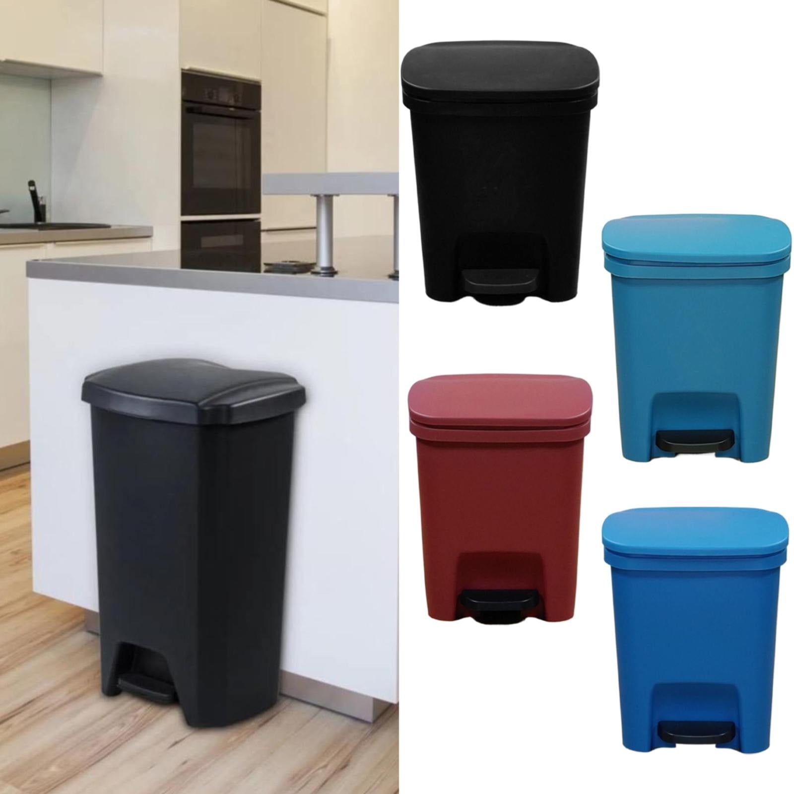 Uqiangy 10L Gallon Trash Plastic Kitchen Trash Can with Foot Pedal and