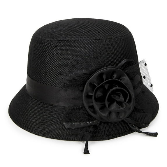 Uqiangy 1920s Hats for Women Felt Hats for Women Women Dress Hats 1940s Hats for Women Womens Hats Fashion Church Hats Funeral Hats for Women Black