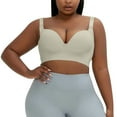 thumbnail image 1 of Uqiangy Brassiere for Women Gym Tops for Women Comfy Bras Push Up Bras for Women No Underwire Senior Bras for Women Womens Bras Pack Bras for Women No Underwire Beige 48/110D, 1 of 6