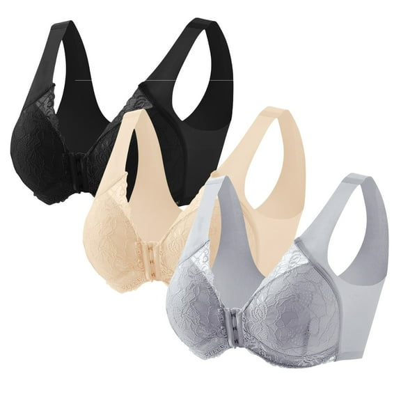 Uqiangy Breathable Anti Sagging Breast Bras Comfortable Bras for Women Women's Bras Bras for Women Underwire Breathable Bras for Women Lace Bra Top Womens Lace Bra Gold 2XL