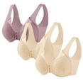 thumbnail image 1 of Uqiangy Breathable Anti Sagging Breast Bras Comfortable Bras for Women Women's Bras Bras for Women Underwire Breathable Bras for Women Lace Bra Top Womens Lace Bra White 3XL, 1 of 2