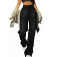 thumbnail image 1 of Uqiangy Cargo Jeans for Women Plus Size Jeans for Women Wide Leg Baggy Jeans Women Baggy Jeans Y2k High Waisted Jeans for Women Baggy Jean Barrel Jeans Women Black L, 1 of 9