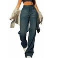 thumbnail image 1 of Uqiangy Cargo Jeans for Women Plus Size Jeans for Women Wide Leg Baggy Jeans Women Baggy Jeans Y2k High Waisted Jeans for Women Baggy Jean Barrel Jeans Women Blue L, 1 of 9