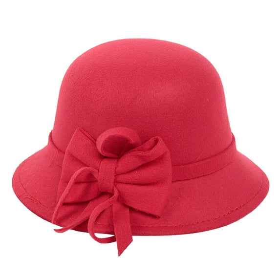 Uqiangy Cloche Hat Women Dress Hats Womens Hats Fashion Sombrero Elegante Para Mujer 1920s Hat 1920s Hats for Women Church Hats Red