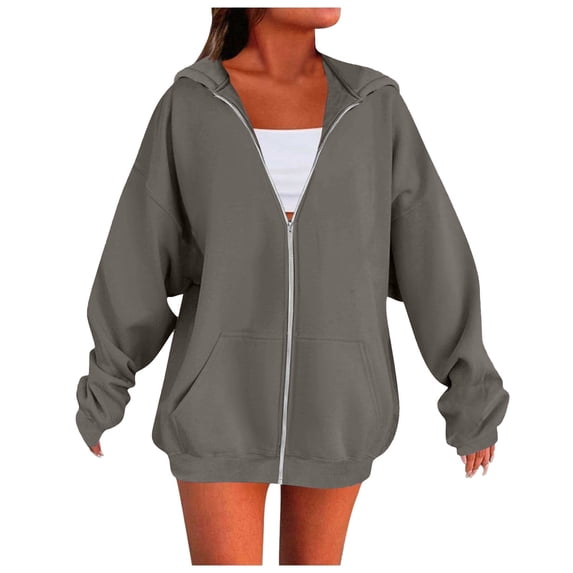 Uqiangy Crewneck Sweatshirt Crew Neck Sweatshirts Women Womens Crewneck Sweatshirt Tunic Sweatshirt Zip Up Hoodie Women Crewneck Sweatshirts Women Womens Zip Up Hoodies Gray S