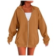 thumbnail image 1 of Uqiangy Crewneck Sweatshirt Crew Neck Sweatshirts Women Womens Crewneck Sweatshirt Tunic Sweatshirt Zip Up Hoodie Women Crewneck Sweatshirts Women Womens Zip Up Hoodies Brown L, 1 of 9
