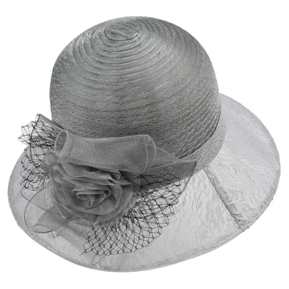 Uqiangy Derby Hats for Women Kentucky Derby Hat Tea Party Accessories for Women Black Church Hats for Women Pink Fascinators for Women Women Church Hats Fancy Hats for Women Gray
