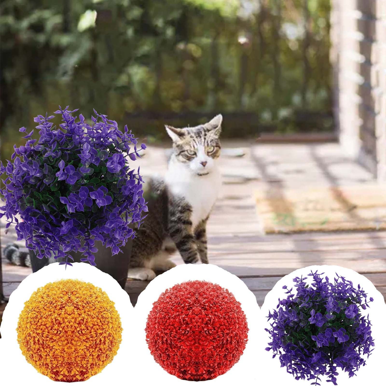 Uqiangy Faux Topiary Boxwood UV Resistant Boxwood Plant Artificial