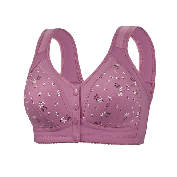 Uqiangy Full Figure Bras Supportive Bras for Women Wireless Push Up Bra Bra Wireless Push-Up Bra Lace Sports Bras for Women Senior Bras for Women No Wire Bras for Women Purple M