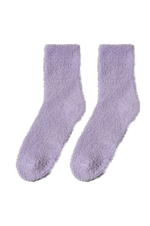 Fuzzy Slipper Socks Fuzzy Socks Bulk Sock Slippers for Women Soft Socks Sleep Socks Womens Fuzzy Socks Sleep Socks for Women Purple