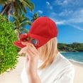 thumbnail image 1 of Uqiangy Hat with Fans Solar Power Hat with Fans Fan Hats for Men Sun Hat with Solar Powered Fans Solar Hat with Built In Fan Fan Hats for Women Sombrero Con Ventilador Solar Red One Size, 1 of 5
