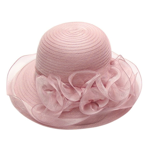 Uqiangy Hats for Women Fashionable Garden Party Hat Tea Party Accessories for Women Pink Hats for Women Fancy Hats for Women Black Church Hats for Women Pink