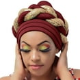 thumbnail image 1 of Uqiangy Head Wraps for Women Head Wraps for Cancer Patients Women Head Scarves Jewish Head Coverings for Women Turbans for Women with Cancer Hijab Undercap Turbans for Women Wine, 1 of 4