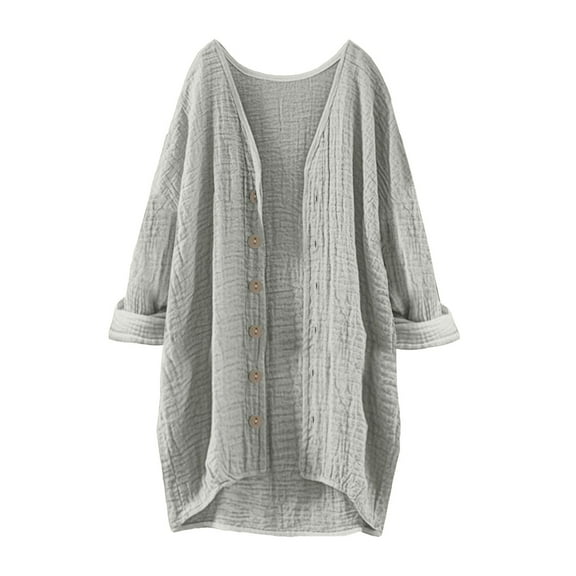 Uqiangy Knit Cardigan Long Knit Cardigan Soft Sweatshirts For Women 2025 Fall Trendy Long Sleeve Sweater Coats For Women Fluffy Knit Open Front Cardigan Sweater Cable Knit Cardigan Women Gray M