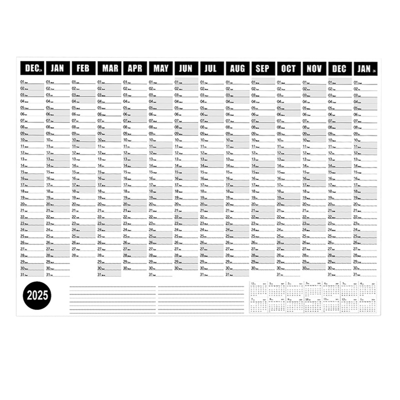 Uqiangy Large Calendar for Wall 2025, Wall Calendar 7.32*10.3in