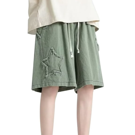 Uqiangy Loose Shorts For Women Summer Summer Shorts Comfy Shorts For Women Beach Casual Hot Short Women'S Pants Soffe Shorts For Women Casual Solid Color Vacation Loose Fit Pants Green XL
