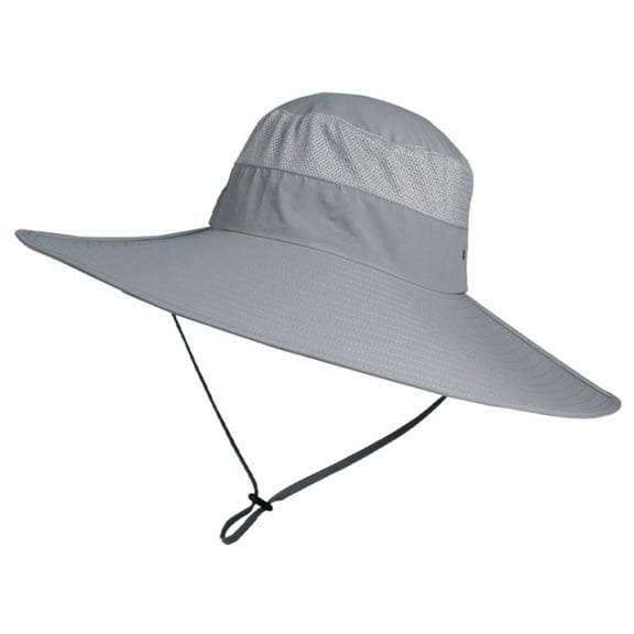 Uqiangy Mens Sun Hats with Uv Protection Bucket Hat Sun Hat Straw Hats for Men Wide Brim Bucket Hats for Woman Wide Brim Hats for Men Sombreros Para El Sol De Hombres Gray