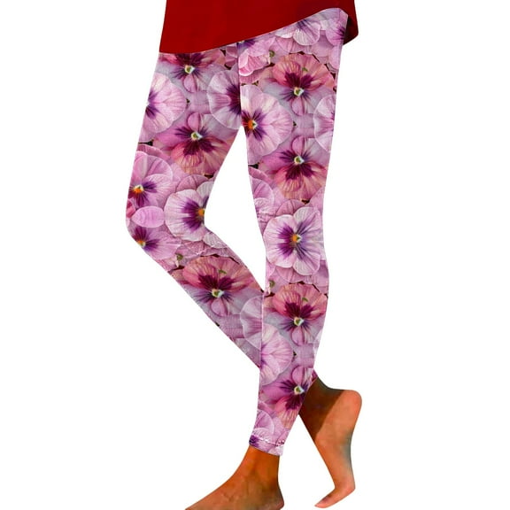 Uqiangy Pattern Pants Plus Size Yoga Pants Plus Size Leggings With Pockets Yoga Leggings Festive Running Tights​ Ballet Leggings Stocking Socks Pink XL