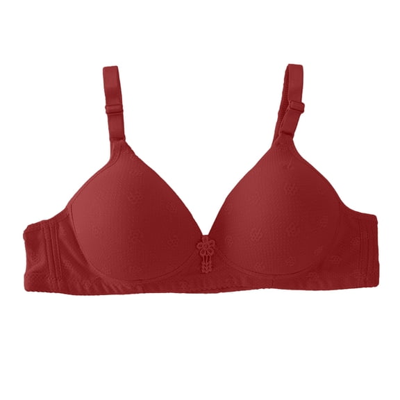 Uqiangy Push Up Bras for Women Plus Size Bras for Women Lace Bralettes for Women Longline Bras for Women Senior Bras for Women Plus Size Bras for Women Wireless Red L