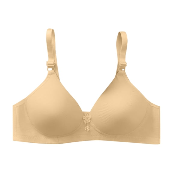 Uqiangy Push Up Bra Plus Size Senior Bras for Women Front Closure Sports Bras for Women Corset Tops Plus Size Bras for Women Sport Bra Light yellow L