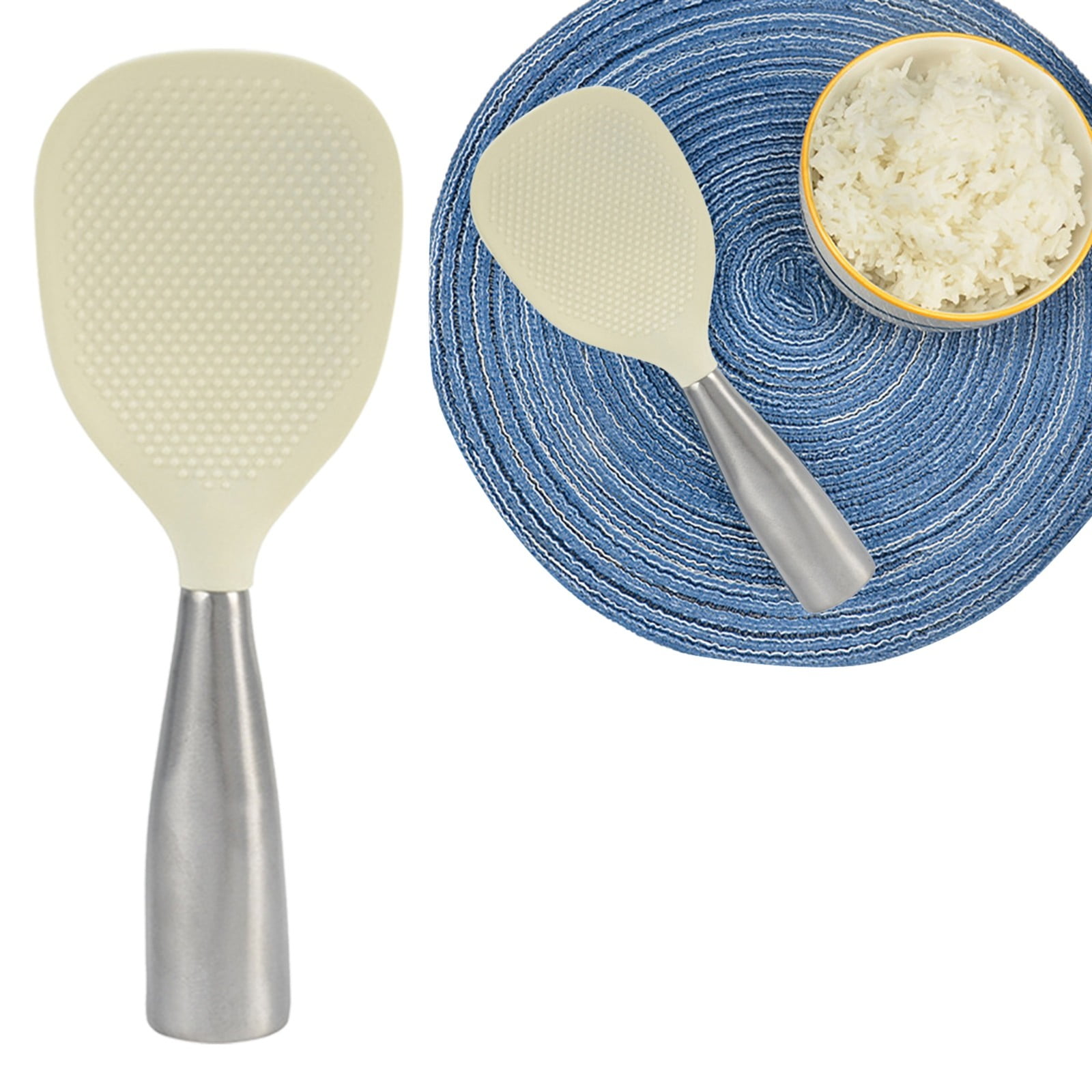 Uqiangy Rice Paddle, Nonstick Standing Rice Serving Spoon Food Server