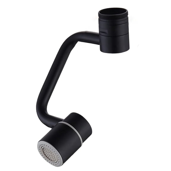 Uqiangy Rotatable Faucet Extender,Large Angle Swivel Faucet Attachment,with 2 Sprayer Modes Sink Sprayer Attachment,Chrome Faucet Aerator,1080° Swivel Faucet Extender,BK