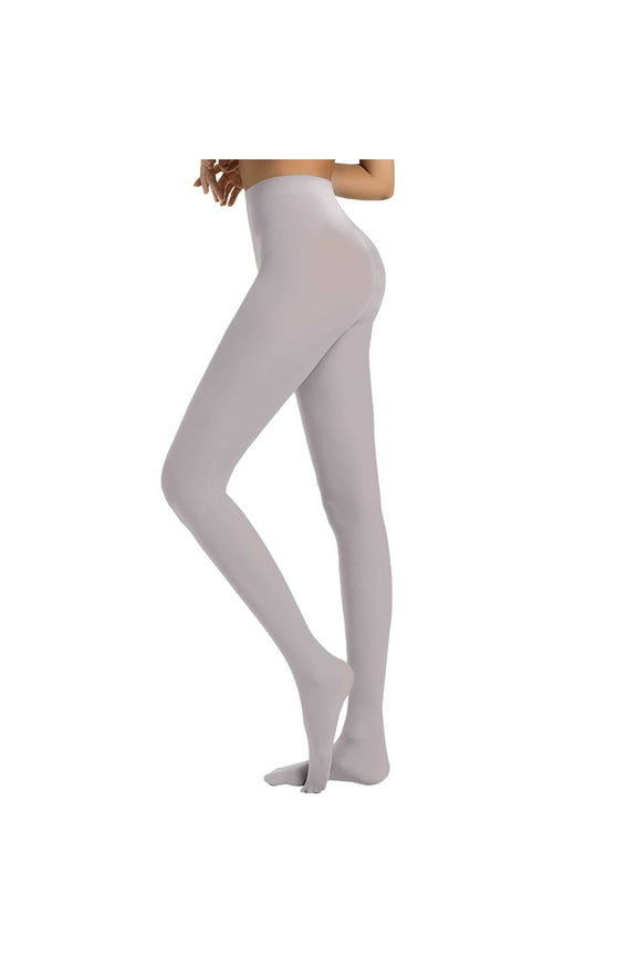 Skin Tone Tights for Women Semi Opaque Girls Leggings Solid Color Footed Pantyhose Tights Tummy Control Footless Tights Thermal Tights for Women White