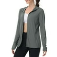 thumbnail image 1 of Uqiangy Stand Collar Full Zip Top Sun Protection Jacket Women Short Active Jacket Outdoor Jacket Women Short Long Sleeve Hiking Shirt Women Zip Up Workout Jacket Women Zip Top Green XL, 1 of 9