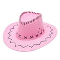 thumbnail image 1 of Uqiangy Straw Hats for Women Felt Cowboy Hats Mens Cowboy Hat Brown Cowboy Hat Straw Cowboy Hat Cowgirl Hats Women Boys Cowboy Hat Pink, 1 of 2