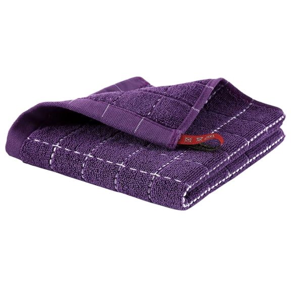 Uqiangy Thick Microfiber Dishcloths–Super Absorbent Cotton Towel for Dishwashing, Soft and Durable Kitchen Rags,1pcs Purple Towel