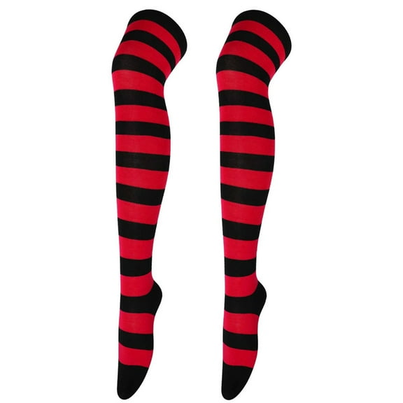 Uqiangy Thick Thigh High Socks Thigh High Extra Long Thigh High Socks Thigh High Stockings Thigh High Compression Socks Women Striped Tights Women Wine