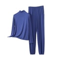thumbnail image 1 of Uqiangy Travel Outfits for Women Long Sleeve Pajamas Two Piece Lounge Sets for Women Sets for Women 2 Piece Sets for Women Summer Travel Outfits for Women 2 Piece Sets Long Sleeve Pajama Set O M, 1 of 2
