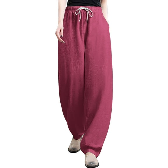 Uqiangy Travel Pants Women Petite Cozy Sweatpants Women Women'S Wide Leg Sweatpants Elastic Waist Pants For Women Baggy Sweatpants Women'S Lounge Sweatpants Wide Leg Athletic Pants For Women Wine M