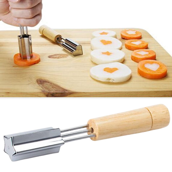 Uqiangy Vegetable Shape Cutter,Wooden Cookie Molds,Cookie Fruit Cutters,Professional Baking Tool for Homemade Cookies,Pies,Bread Decorating and Kids Baking Activities(Star)