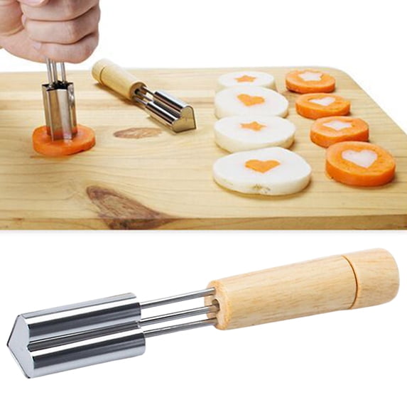 Uqiangy Vegetable Shape Cutter,Wooden Cookie Molds,Cookie Fruit Cutters,Professional Baking Tool for Homemade Cookies,Pies,Bread Decorating and Kids Baking Activities(Heart)