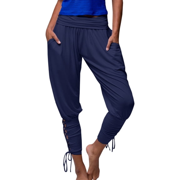 Uqiangy Wide Leg Yoga Pants Exercise Pants For Women Womens Pants Casual Soft Pants For Women Wide Leg Sweat Pants Women'S Lounge Sweatpants High Waist Wide Leg Pants For Women Dark blue L