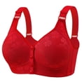 thumbnail image 1 of Uqiangy Wireless Push Up Bra front open bras for women Bras for Women No Underwire Sports Bra Bras for Senior Women Bras for Elderly Push Up Bras for Women Red 40, 1 of 3