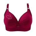 thumbnail image 1 of Uqiangy Women's Bras Underwear Bras Longline Bras for Women Bras for Women No Underwire Push Up Supportive Bras for Women Brassiere for Women Plus Size Bras for Women Red 3XL, 1 of 5
