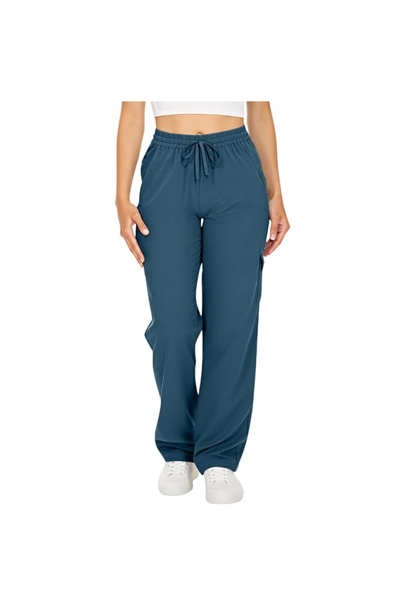 Womens Petite Sweatpants Womens Sweat Pants Gym Pants Women High Waisted Sweatpants for Women Jogger Sweatpants Women Gym Sweats Women Sweat Pants for Womens Blue S